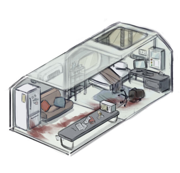 Space Cabin Interior (Sketch)